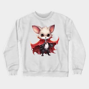 Cartoon Kangaroo in Dracula Costume Crewneck Sweatshirt